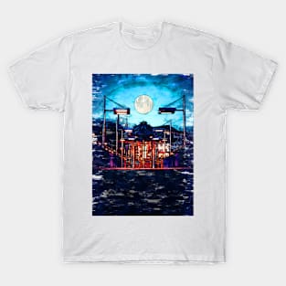 Full Moons Perspective Bridge. For Moon Lovers. T-Shirt